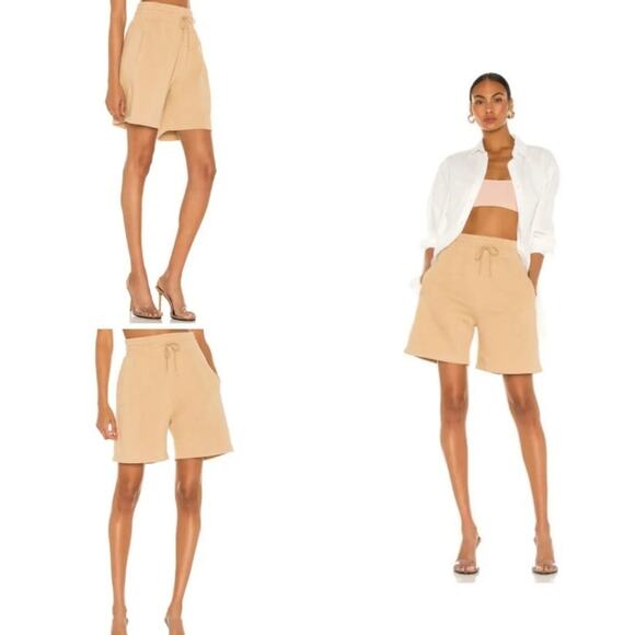 NWT Agolde Noodle Beige French Terry Boxing Shorts Sz XS - Picture 1 of 6